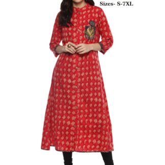 Kurtas cotton red Divena