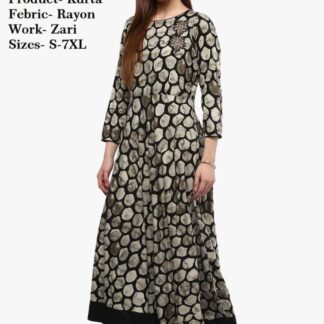 Kurtas rayon black-white Divena
