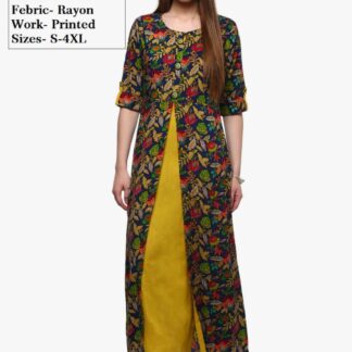 Kurtas rayon yellow-green Divena