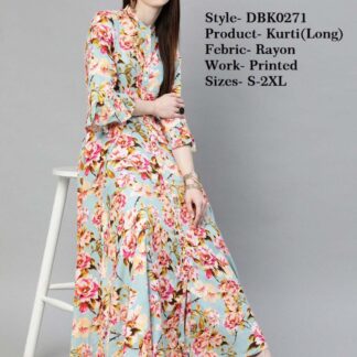 Kurtas rayon pink Divena