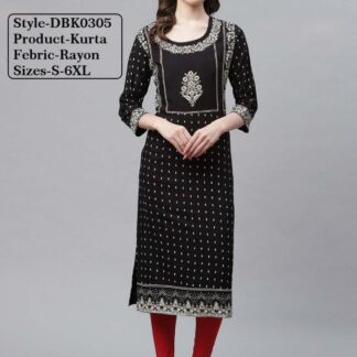 Kurtas rayon black Divena