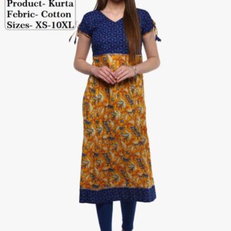 Kurtas cotton mustard-yellow Divena