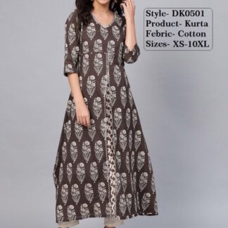 Kurtas cotton brown Divena