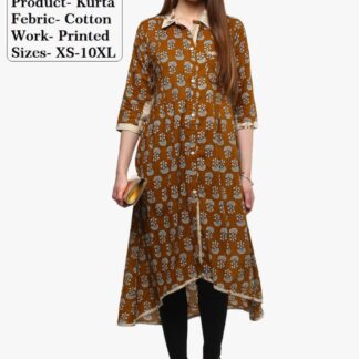 Kurtas cotton golden-brown Divena