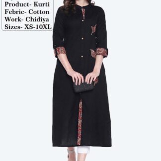 Kurtas cotton black Divena