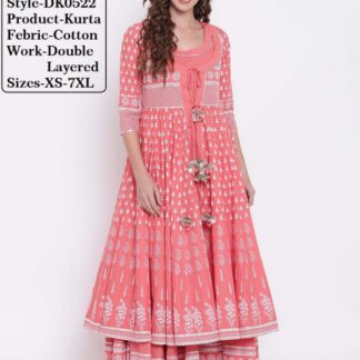 Kurtas cotton peach Divena
