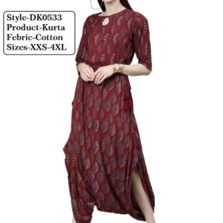 Kurtas cotton maroon Divena