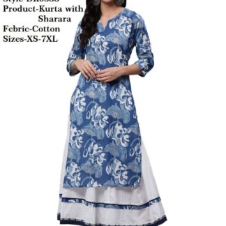 Kurtas cotton blue Divena