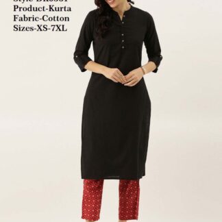 Kurtas cotton black Divena