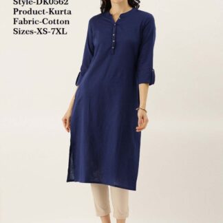 Kurtas cotton navy-blue Divena