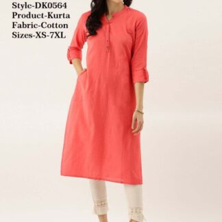 Kurtas cotton dark-peach Divena