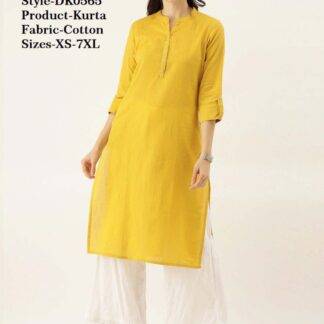 Kurtas cotton golden-yellow Divena