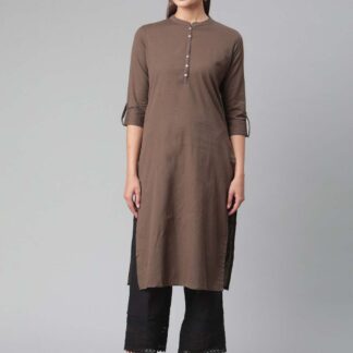 Kurtas khadi coffee-brown Divena