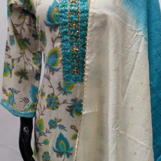 Cotton printed 3 piece kurti set