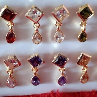  Imitation  plated Brass and AD stone Earrings