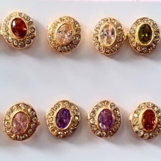  Imitation Gold plated Brass  AD stone Earrings