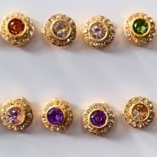 AD stone Earrings Imitation Gold plated Brass
