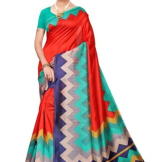 Silk Casual Wear Richa Fashion World Kalamkari Saree