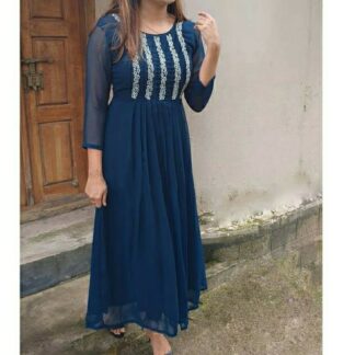 *Party wear embroidery work long kurti*-Kaira