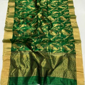 Full hand weaving traditional chanderi saree