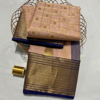 Original chanderi Handloom pure katan organza silk (silk by silk) saree with blouse
