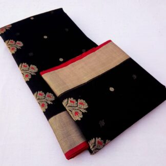 Original chanderi Handloom masrize cotton organza silk (silk by cotton ) saree with blouse.