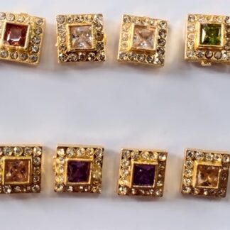 Imitation Golden AD stone earrings
