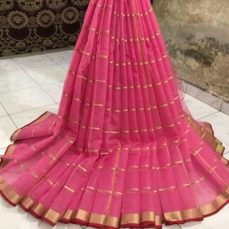 Casual Wear Plain Kota Doriya Super Net Saree