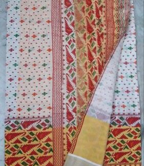 Formal Wear Printed Cotton Saree with Blouse Piece