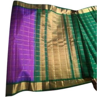 Silk Wedding Designer Gadwal Saree, Length: 5.5 m separate Blouse Piece
