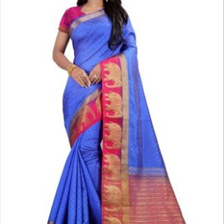 Latest Fab Wedding Wear kanjeevaram Silk saree, 6.3 m (with blouse piece)