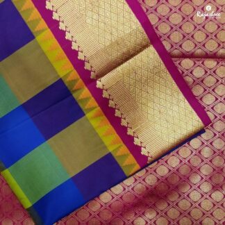 Gadwal 2 Checks Fancy Saree, Packaging Type: Box