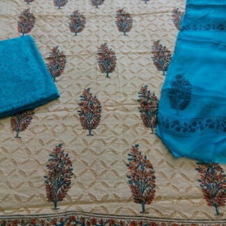 Printed Cotton Applique Beautiful Salwar Suit