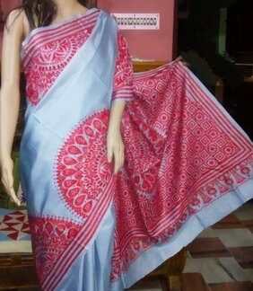 Silk Kantha Stich Sarees